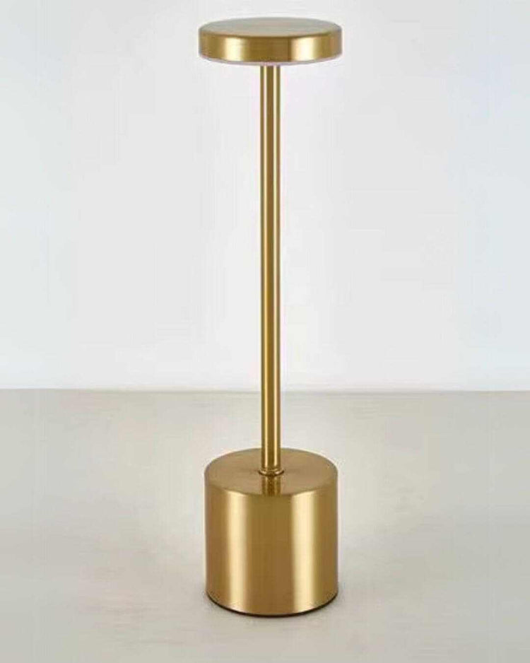 Minimalist gold LumiHikari Scandinavian Lamp with sleek metal body and modern design