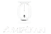 LUMIHIKARI logo with a lantern and flame design on a black background